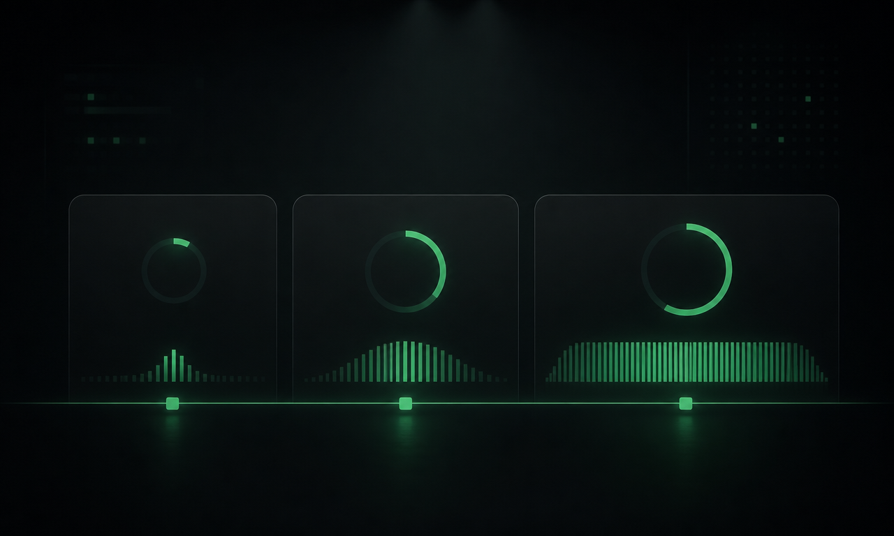 Three dark usage panels representing the short, weekly, and billing-cycle windows